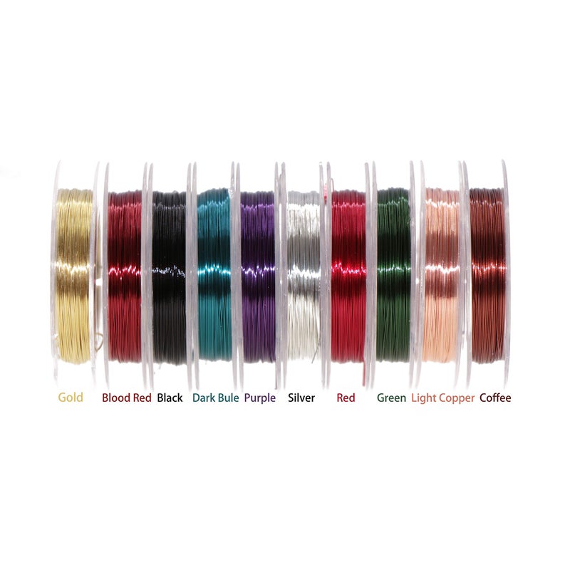 Temorah 10 Colors 0.3MM Copper Wire Fly Tying Materials for Handmade Fly Fishing (Assorted(10 Colors)) - Image 3